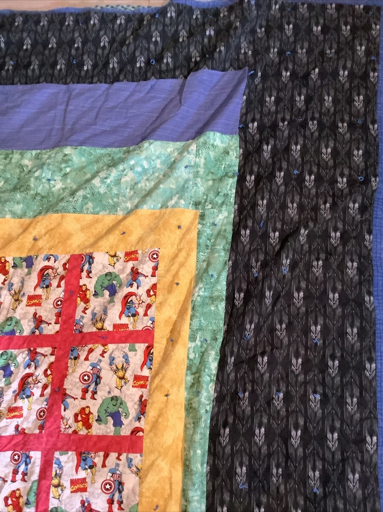 Marvel Quilt Handmade 81” X 64” Excellent
