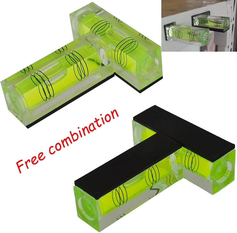 Small Bubble Level Tool Mini Bubbles Rectangle Three Line Horizontal Pearl 52201