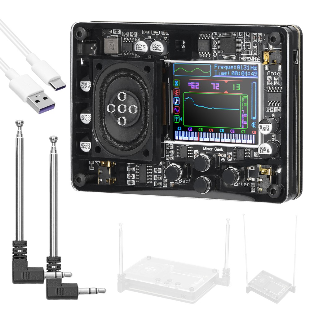 Retro Theremin Musical Electronic Creative Instrument Multiple Voice Adjustable