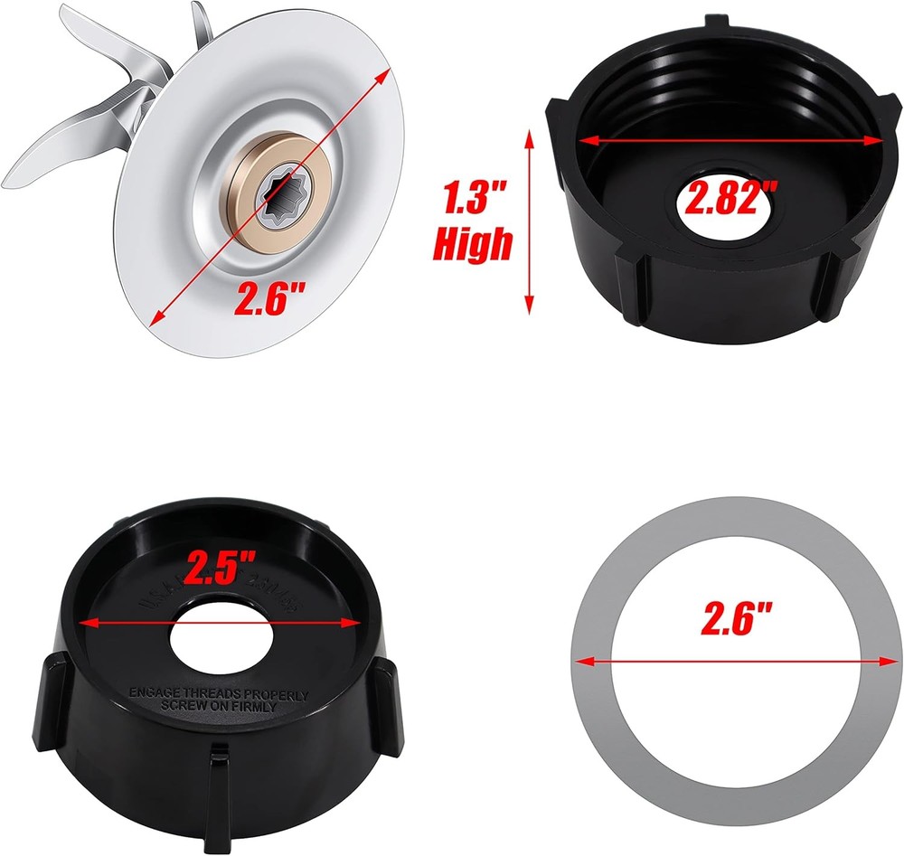 Replacement Parts Compatible with Oster Osterizer Blender Blade Rubber...