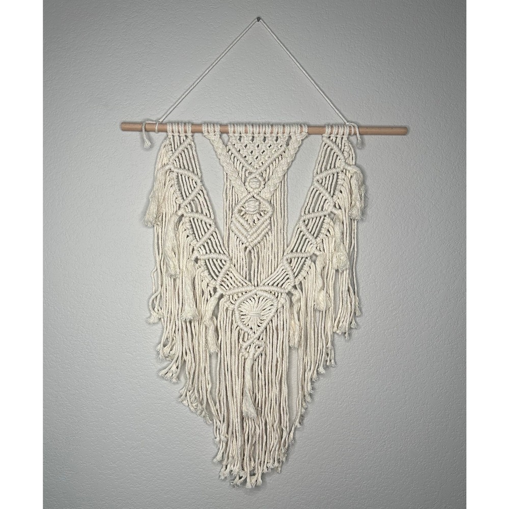 Boho Macrame Wall Hanging, Boho Wall Decor, Woven Tapestry with Tassels