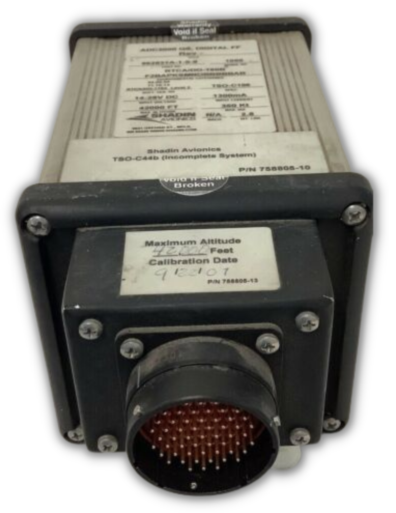 Shadin Avionics ADC2000 QS DIGITAL FF REV 962831A-1-S-8 Air Data Computer