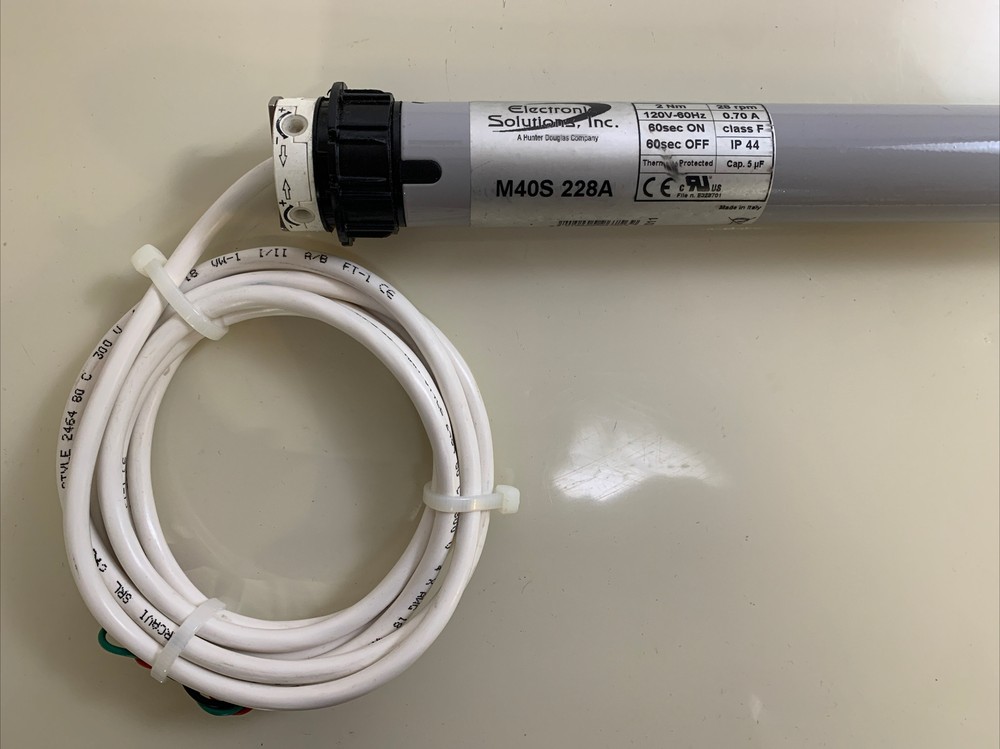 ELECTRONIC SOLUTIONS INC. M40S 228A Widow Shade Motor!