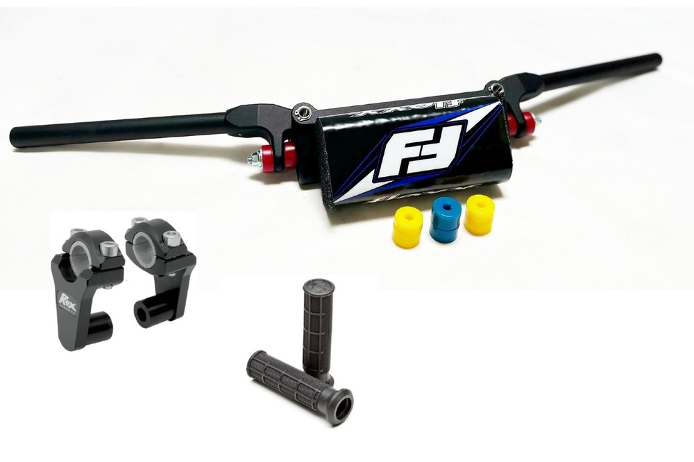 Fasst Flexx 15 Quad Handlebars Blue Rox 2" Riser Grips Outlander 650 800 1000