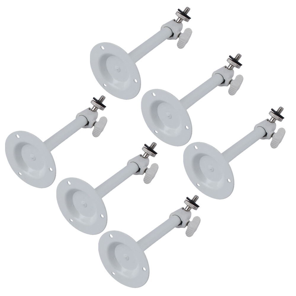 6PCS White Metal Wall Ceiling Mount Bracket Stand for CCTV Security Camera US