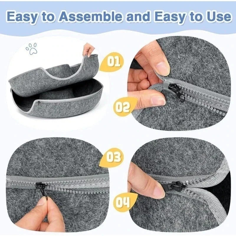 Cat Cave EXTRA LARGE Cat Tunnel Bed Indoor Cats,Cat Donut