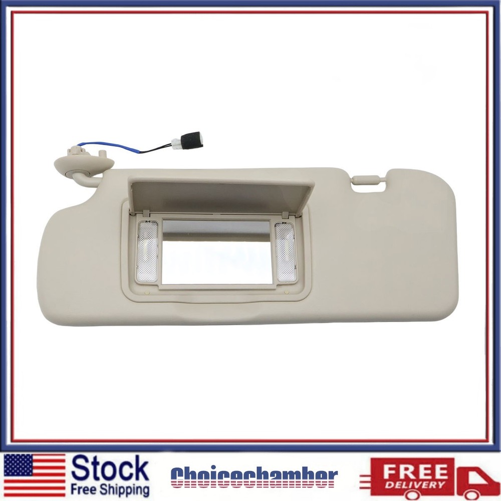 For Honda CR-V 2012-2016 W/ Light & Mirror Beige Sun Visor Left Driver Side