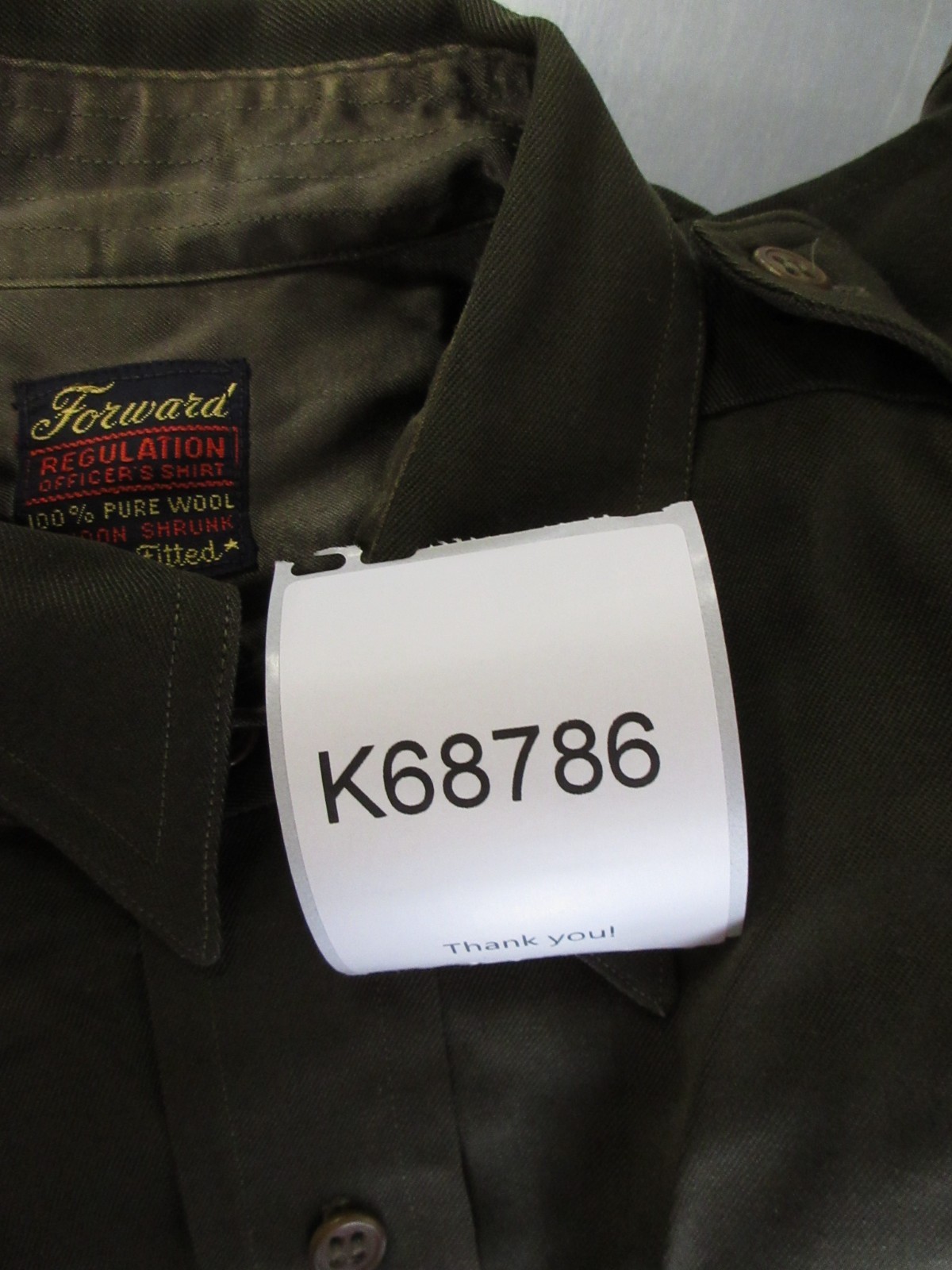 VTG WWII US Army Shirt Small Green Air Force USAAF Uniform Military Wool 1940s *