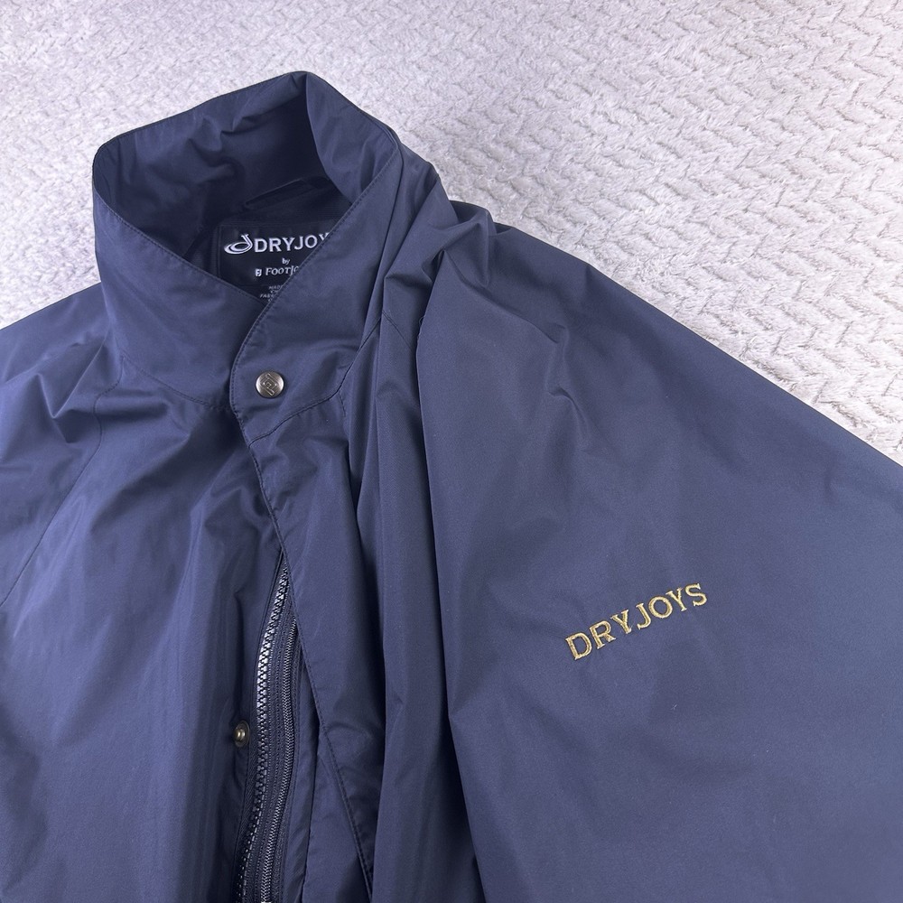DryJoys FootJoy Men’s Golf Jacket Rain Wind Lined Button Front Large