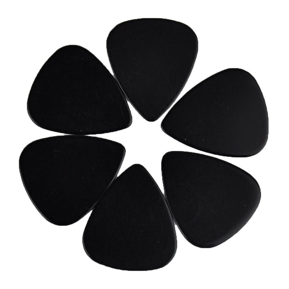 100pcs Medium 0.71mm 351 Shape Guitar Picks Plectrums Celluloid Solid Black