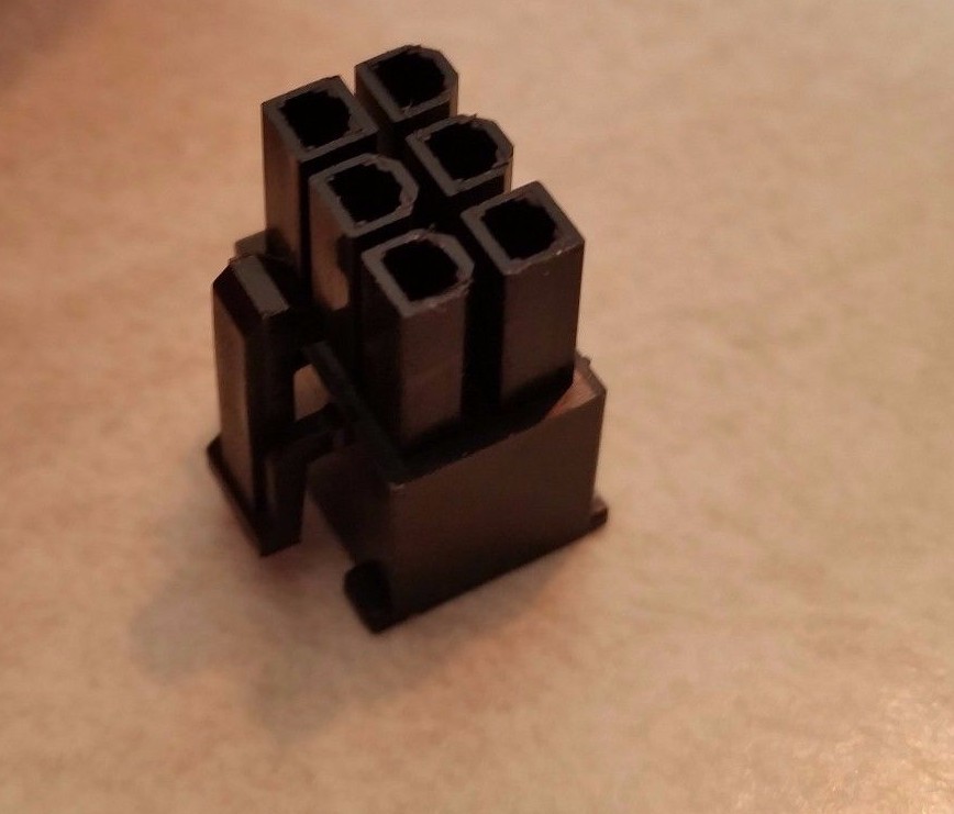 6-pin black Female ATX connector (multiple quantities) for PCI-E/extension cable