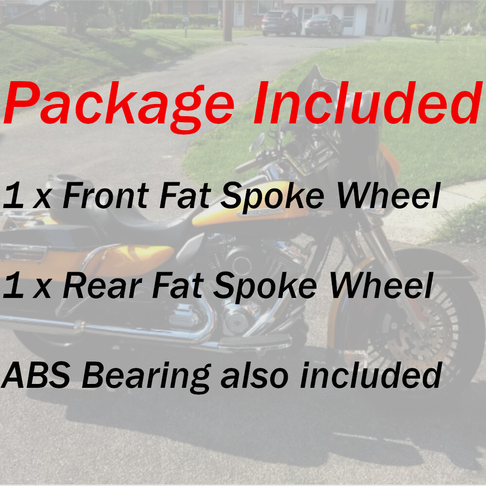 21X3.5 16X5.5 Fat Spoke Wheels for Harley Touring Street Glide Road King 09-24