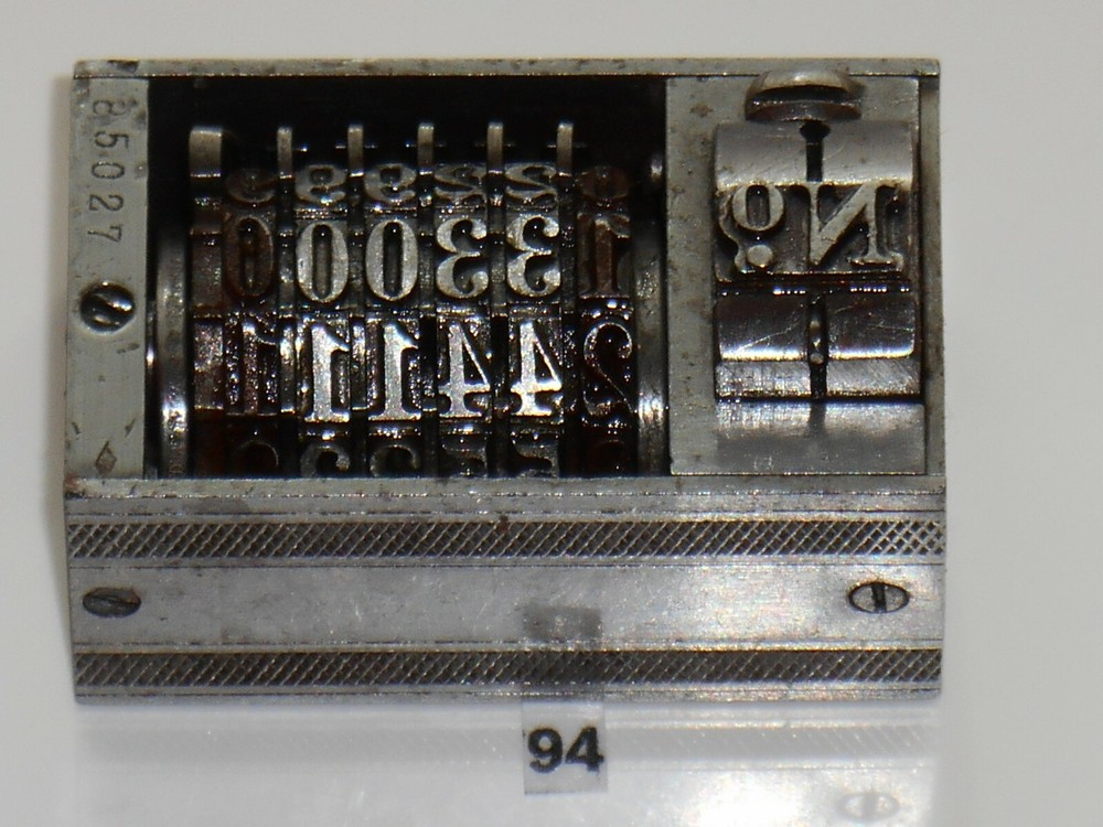 WETTER | letterpress numbering machine | 94