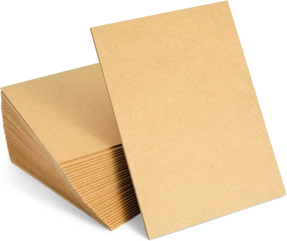 Juvale MDF Board Sheets - 30 Pack, 2mm Thin, 6 x 8 in, Brown - brown