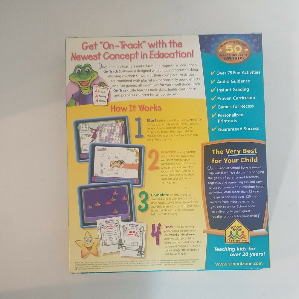 School Zone Second Grade 2 CD Deluxe Edition for PC, Mac Brand New! Sealed!