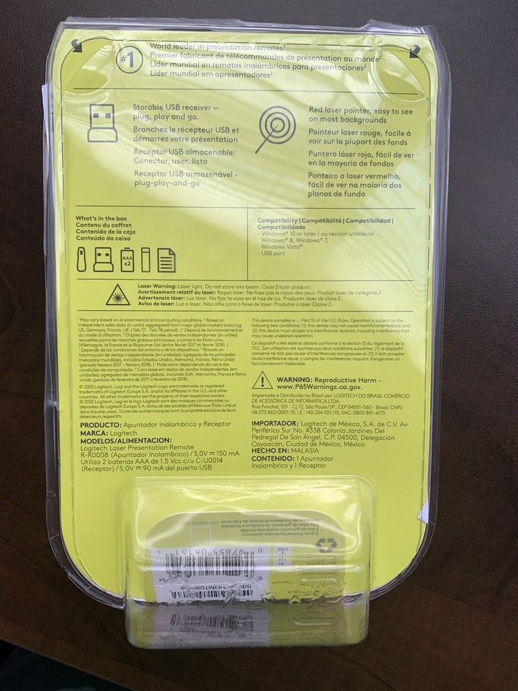 Logitech R400 Laser Presentation Remote - Black