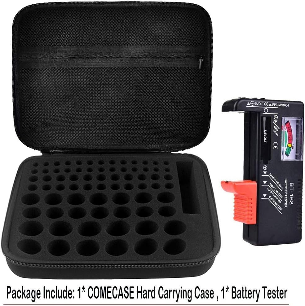 Extra Large Battery Organizer Holds 300+ Batteries with Tester
