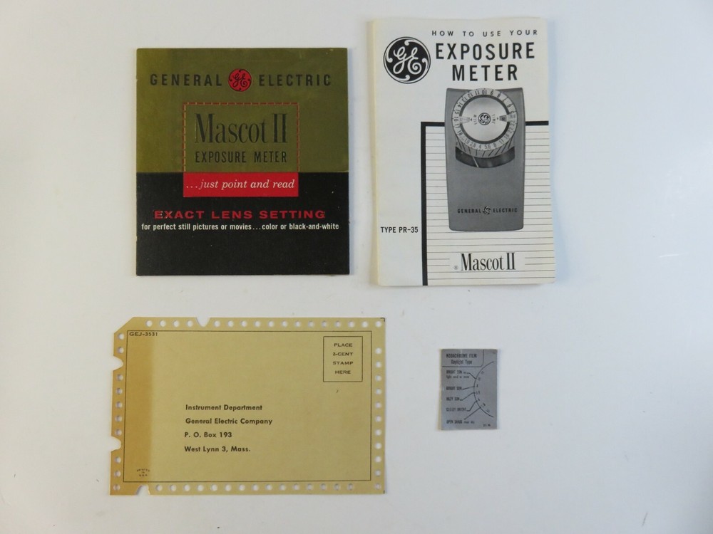 GE Mascot II Exposure Meter Type PR-35