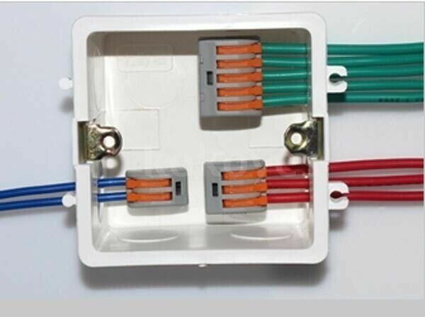 60Pcs Reusable 221 Electrical Connectors Wire Block Clamp Terminals Cable