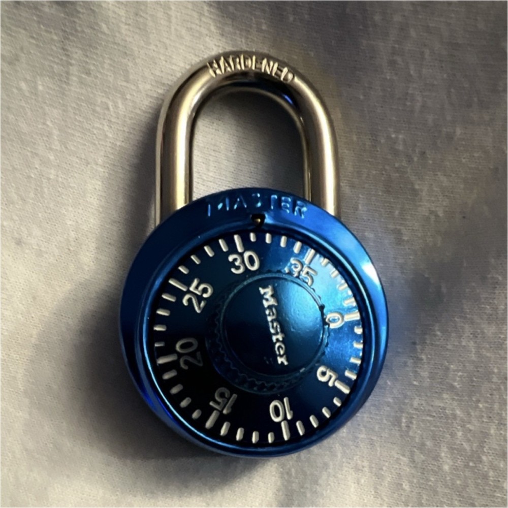 Master Lock Combination Padlock Steel Shackle Not Resettable