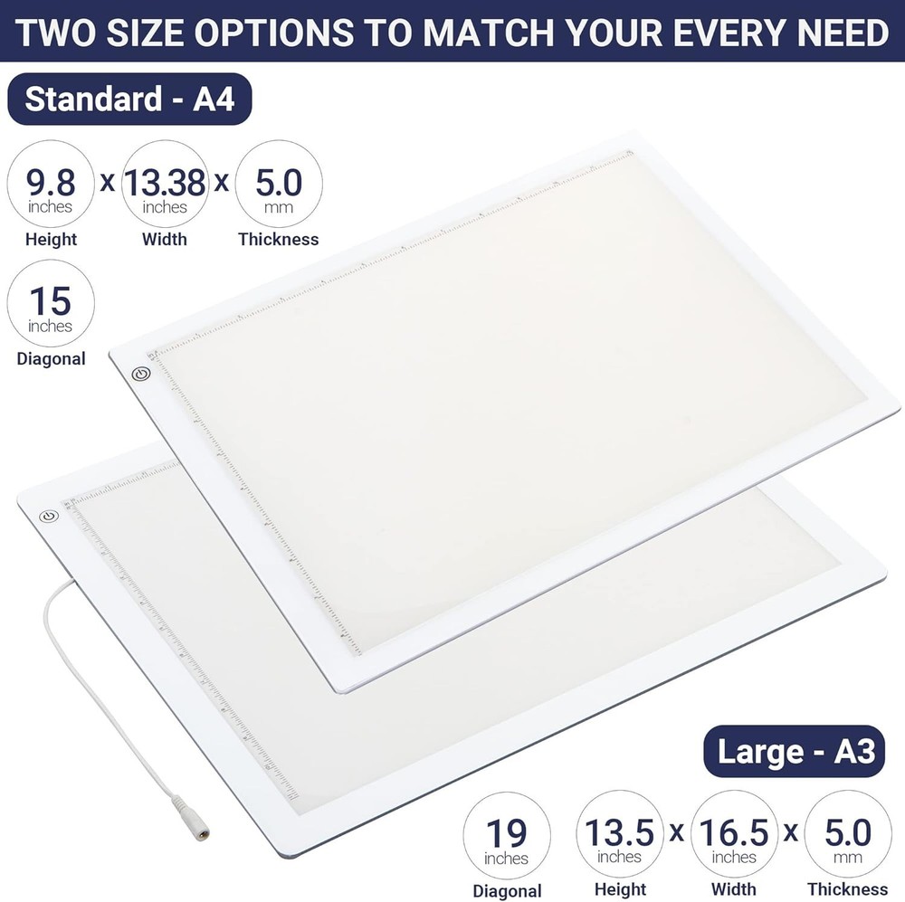 A4 LED Tracing Light Box 15in Ultra Thin Light Pad Adjustable Brightness