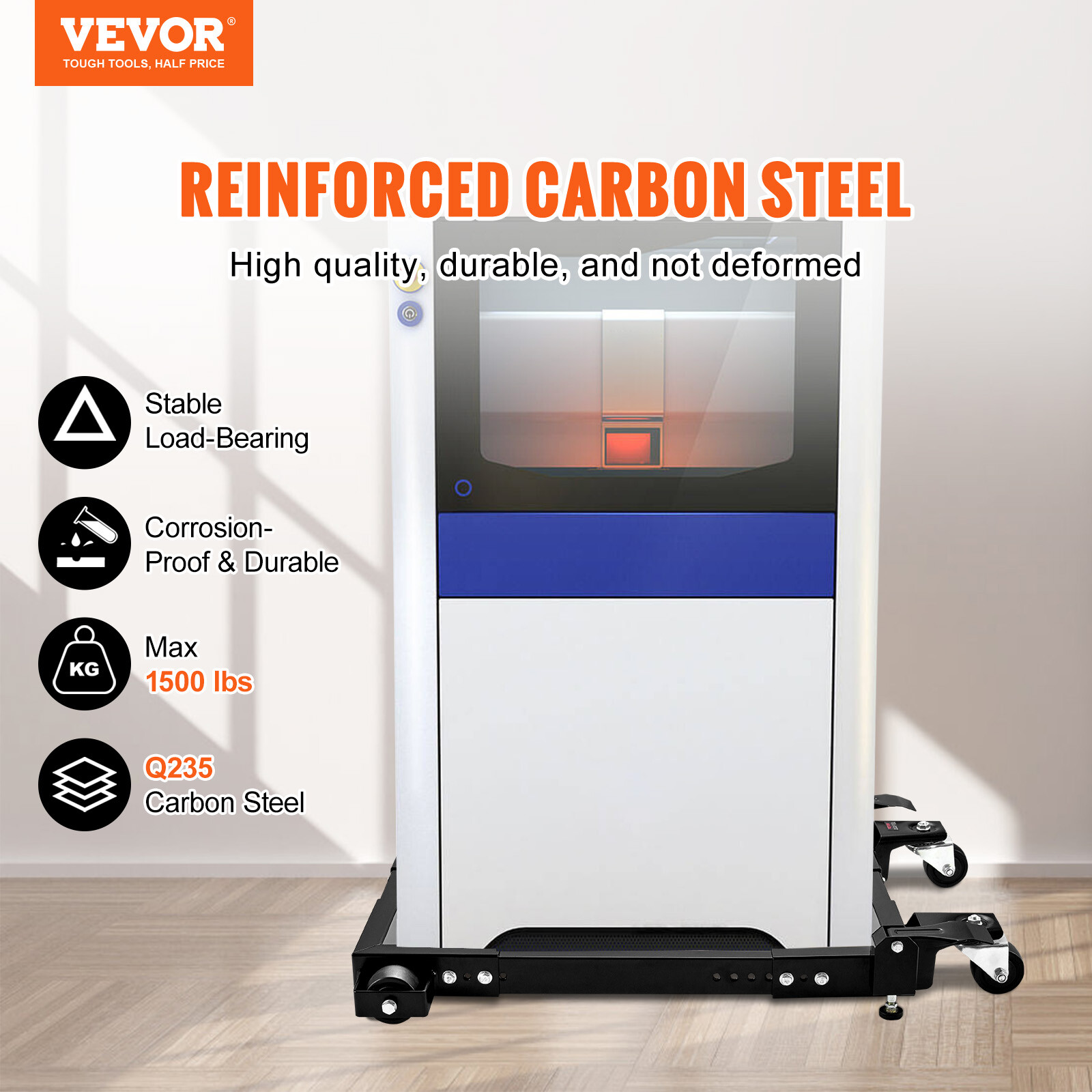 VEVOR Mobile Base Heavy Duty Universal Stand 1500 lb Capacity For Tools Machines