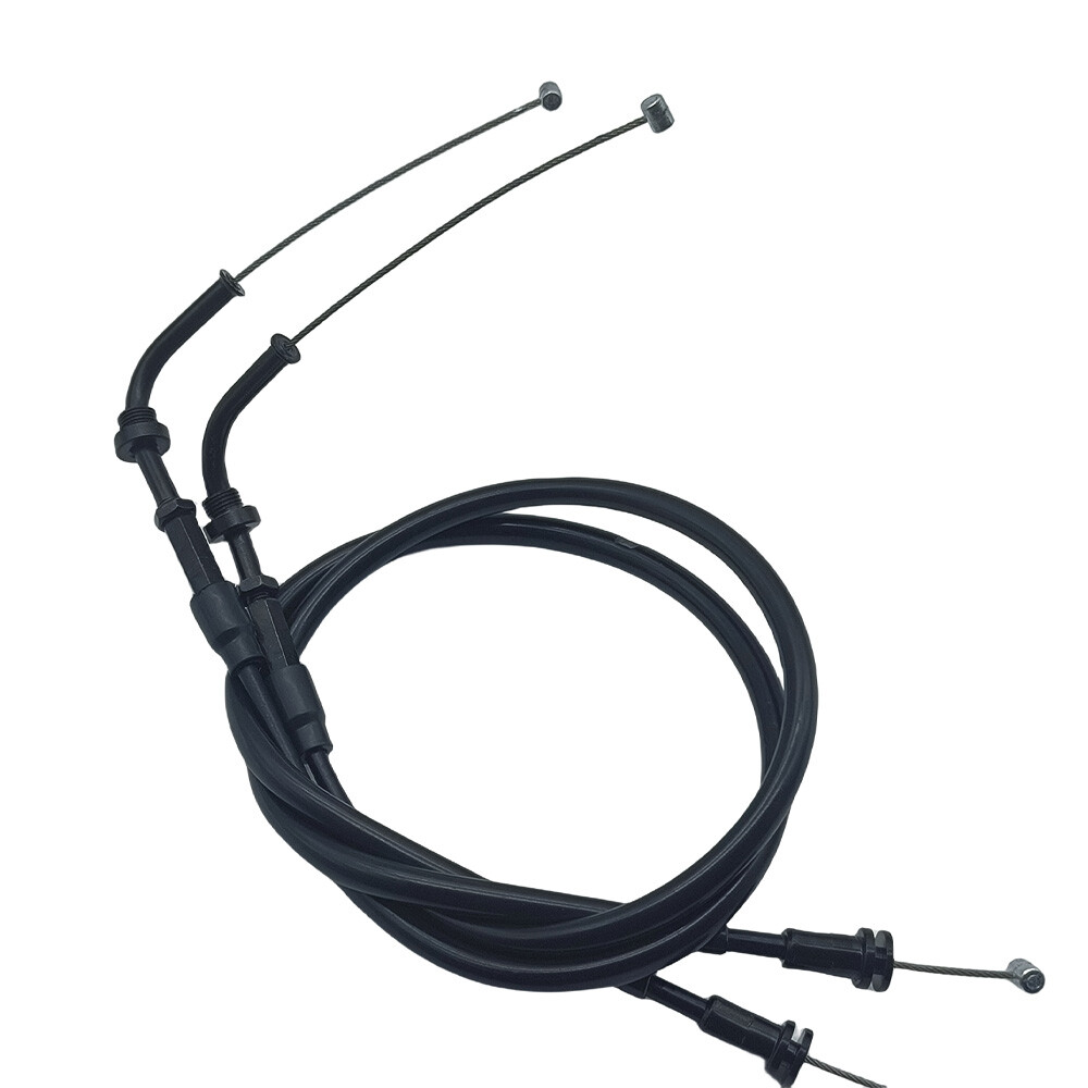 Black Throttle Cable Push & Pull Set For BMW S1000RR 2009-2014 2013 2012 2011