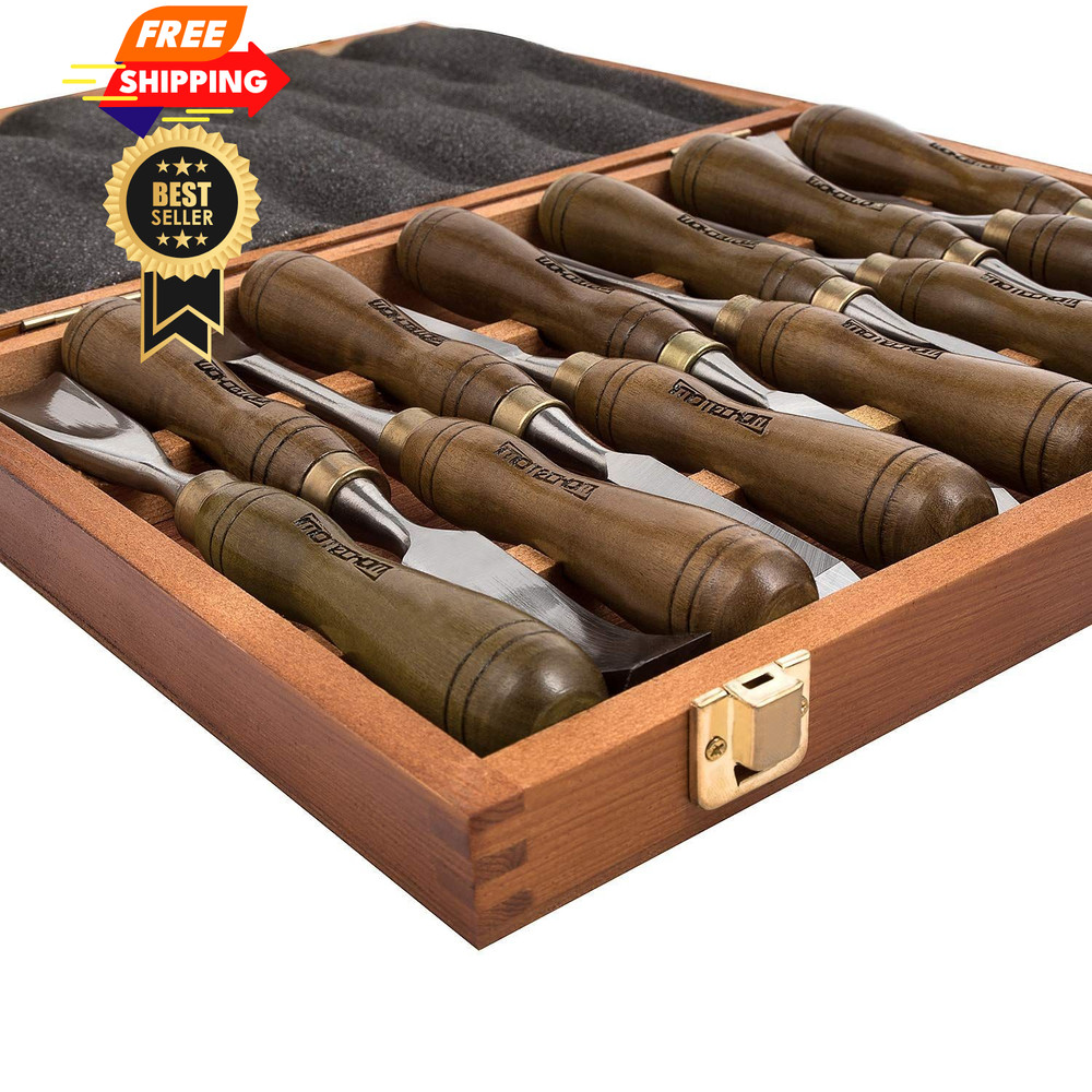 IMOTECHOM 12-Pieces Carving Chisel, 12-pieces Chisel