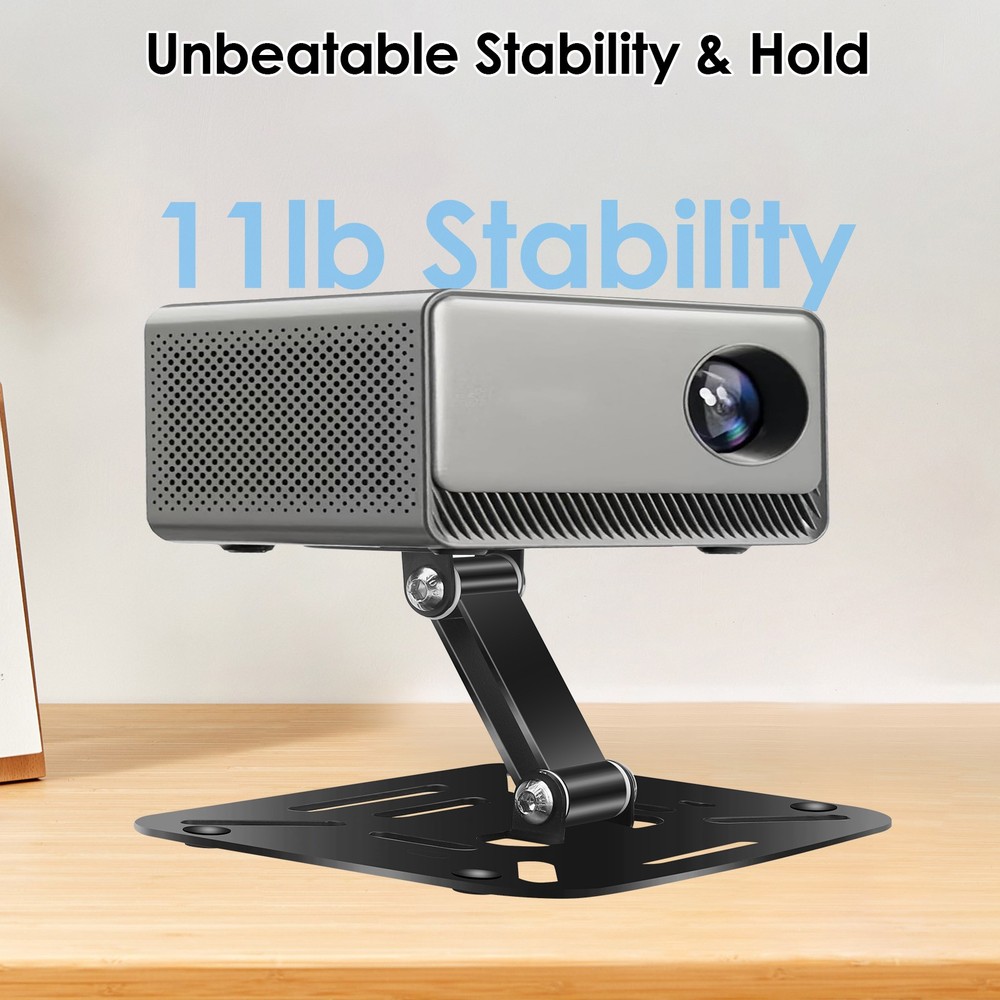 Universal Projector Wall Ceiling Mount 180°Rotation Tabletop Stand w/ 1/4" Screw
