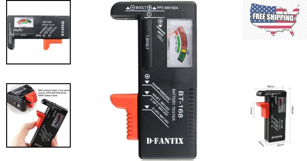 Efficient Compact Battery Tester for Everyday Use - Compatible with All Sizes