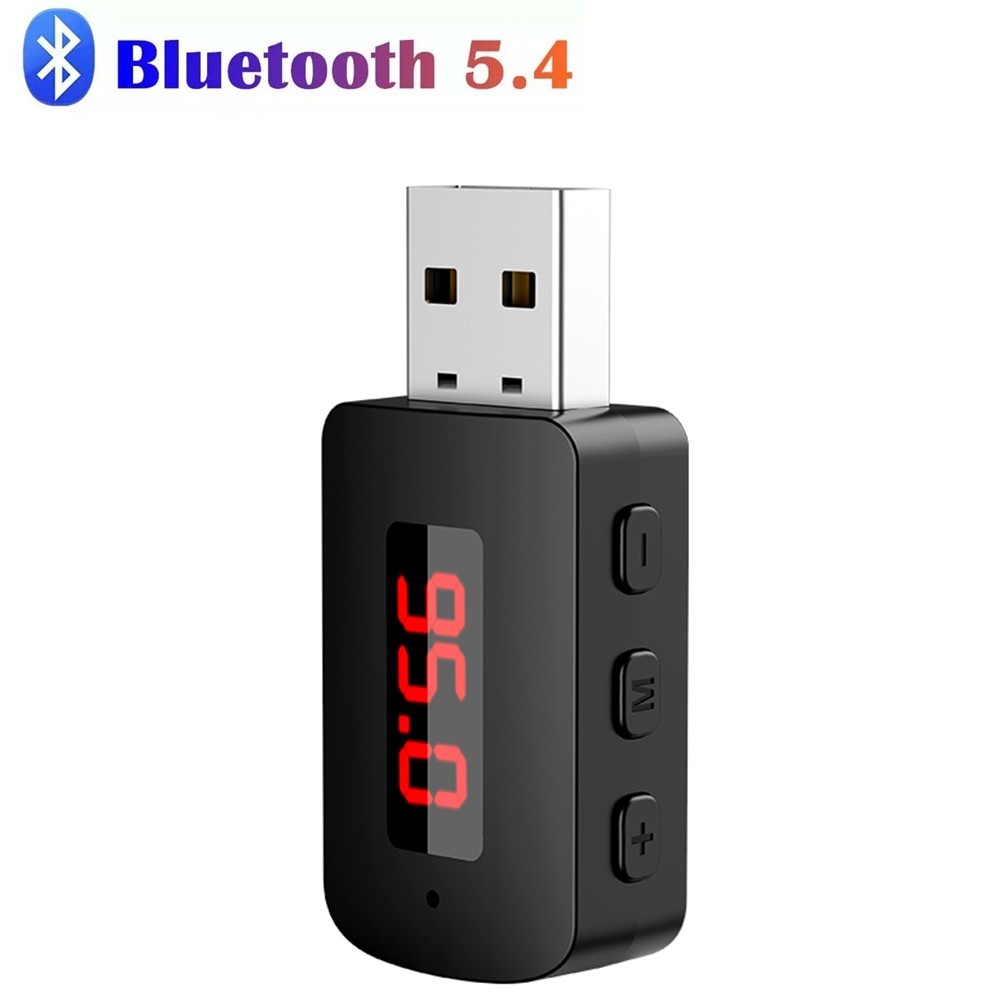 Wireless USB Car Bluetooth 5.3 Audio Receiver FM Transmitter Hands-Free Calling