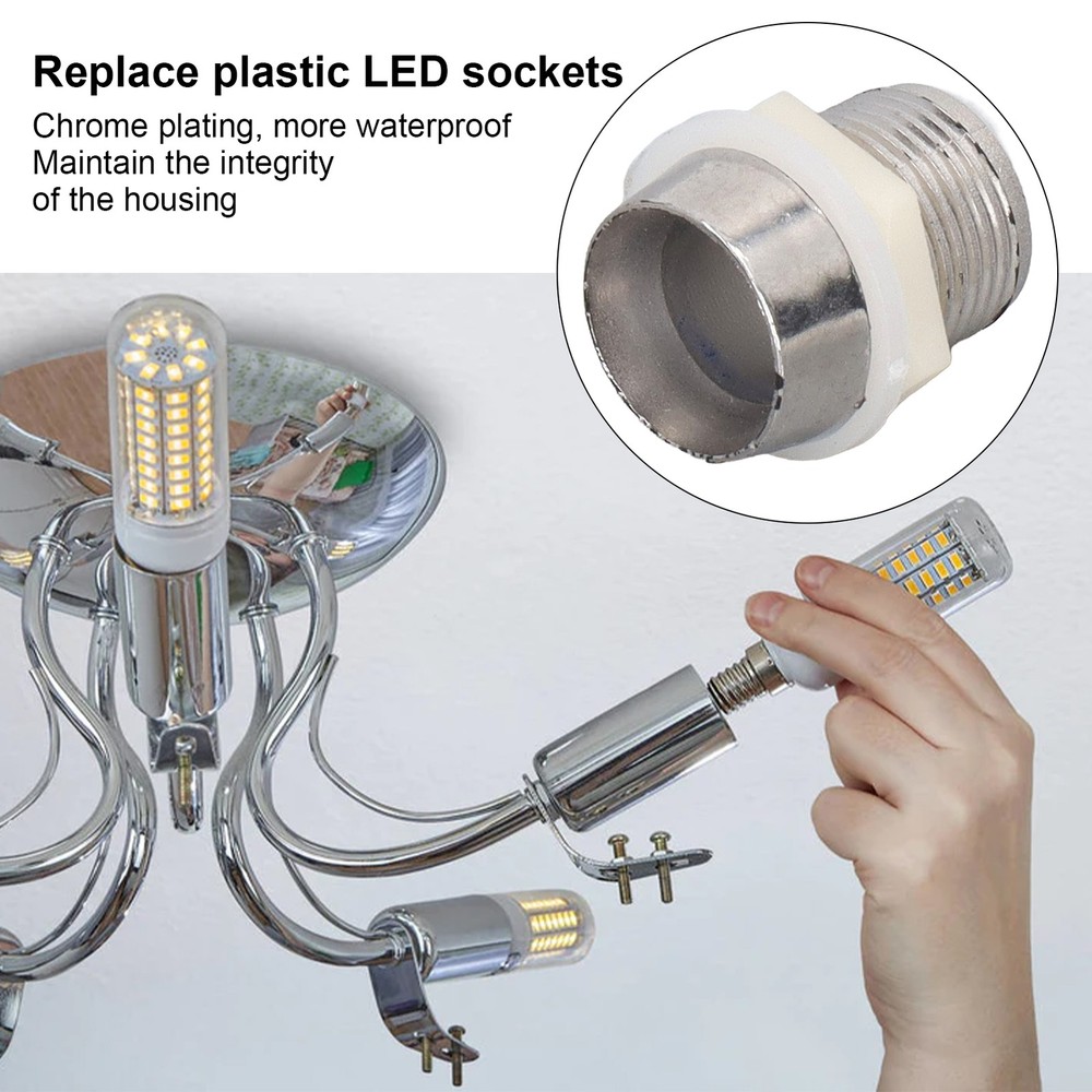 50 Set LED Holder Chrome Plated For Panel Mount Light Diode 10mm Popular