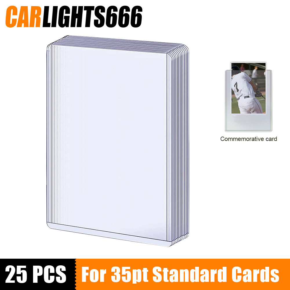 25 Platinum Protectors Clear Trading Card Sleeves Plastic Toploader Card Holders