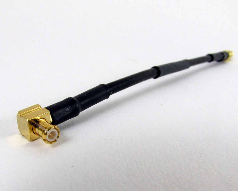 5" MCX/M to MCX/M Right Angle Jack / Plug Cable Assembly - Gold *NOS*