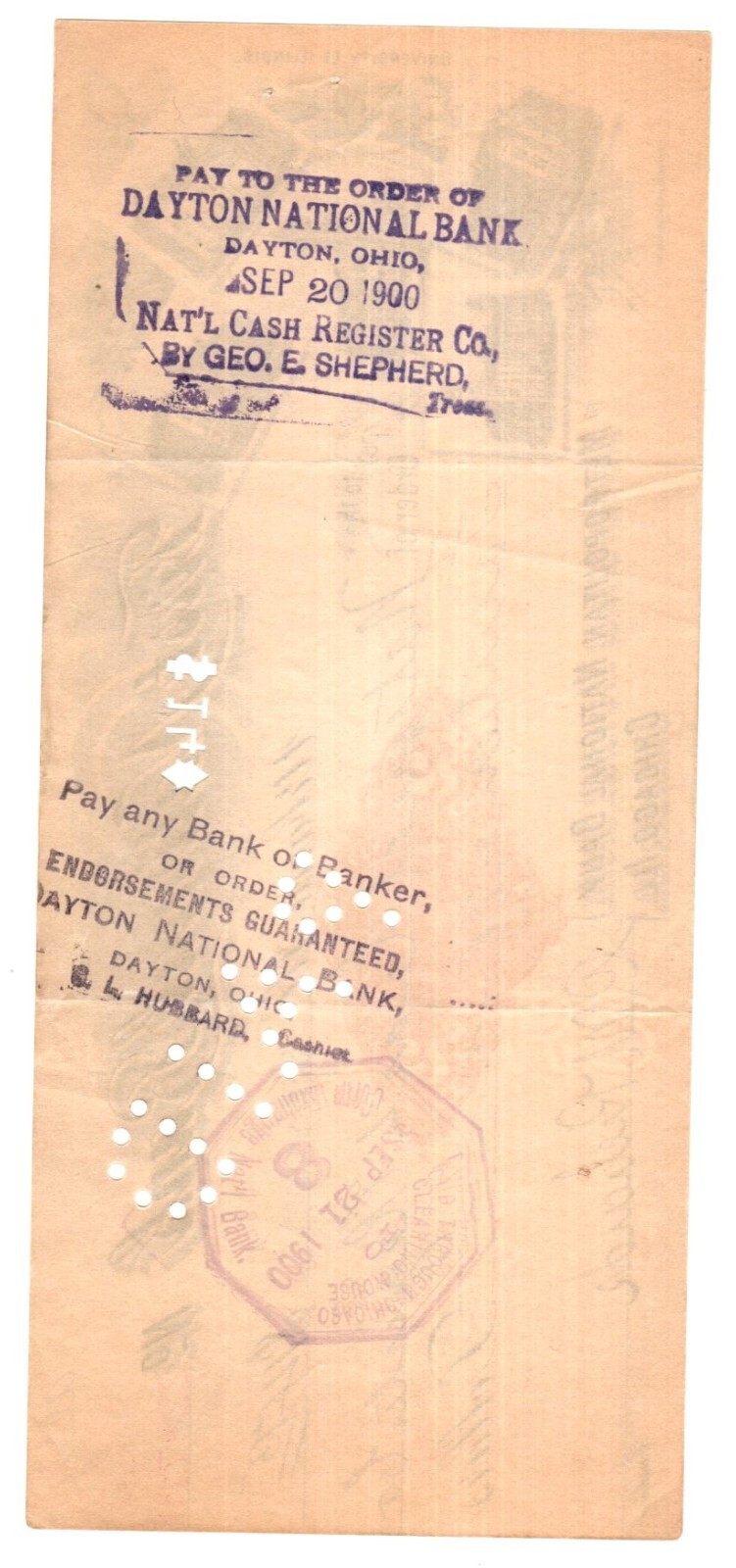 1900 UNIVERSITY OF ILLINOIS URBANA - VIGNETTE -F1RST NAT BANK CHECK 2¢ DOC STAMP