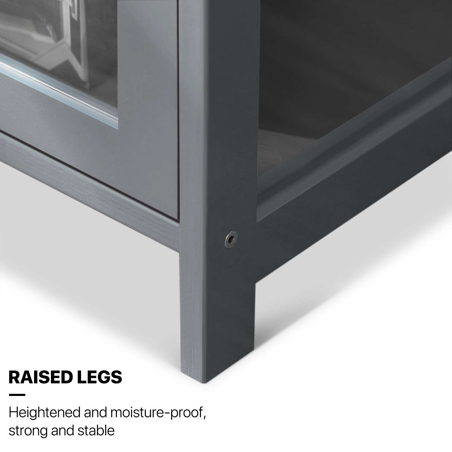 4 Tier 23"Display Cabinet Filp Up Acrylic Door Wine Showcase Craft Storage Shelf