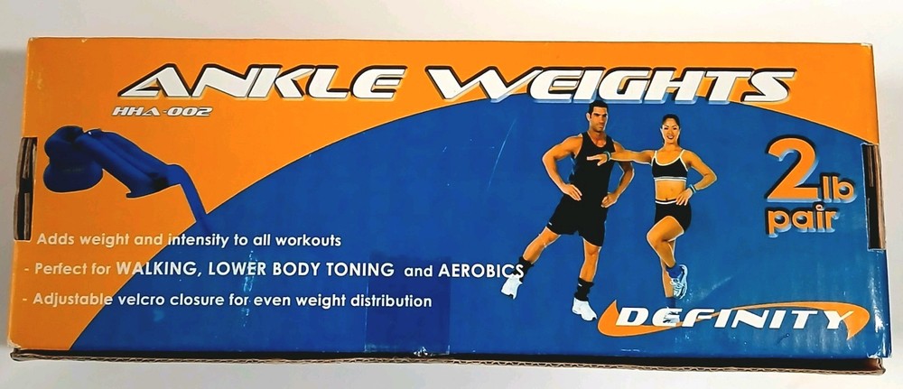 2 lb. PAIR Workout ANKLE WEIGHTS BLUE EXCELLENT CONDITION OPEN BOX