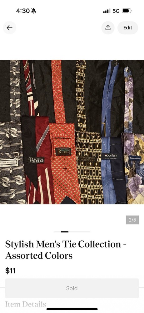 Carlos Devenezia & Studio 1409 Men's Ties 6pc Multicolor Classic Patterns