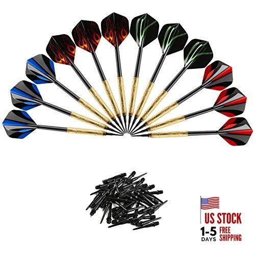 12 Pcs Darts Plastic Tip, Soft Tip Darts Set, 14g Red ,Blue, Green-Classic