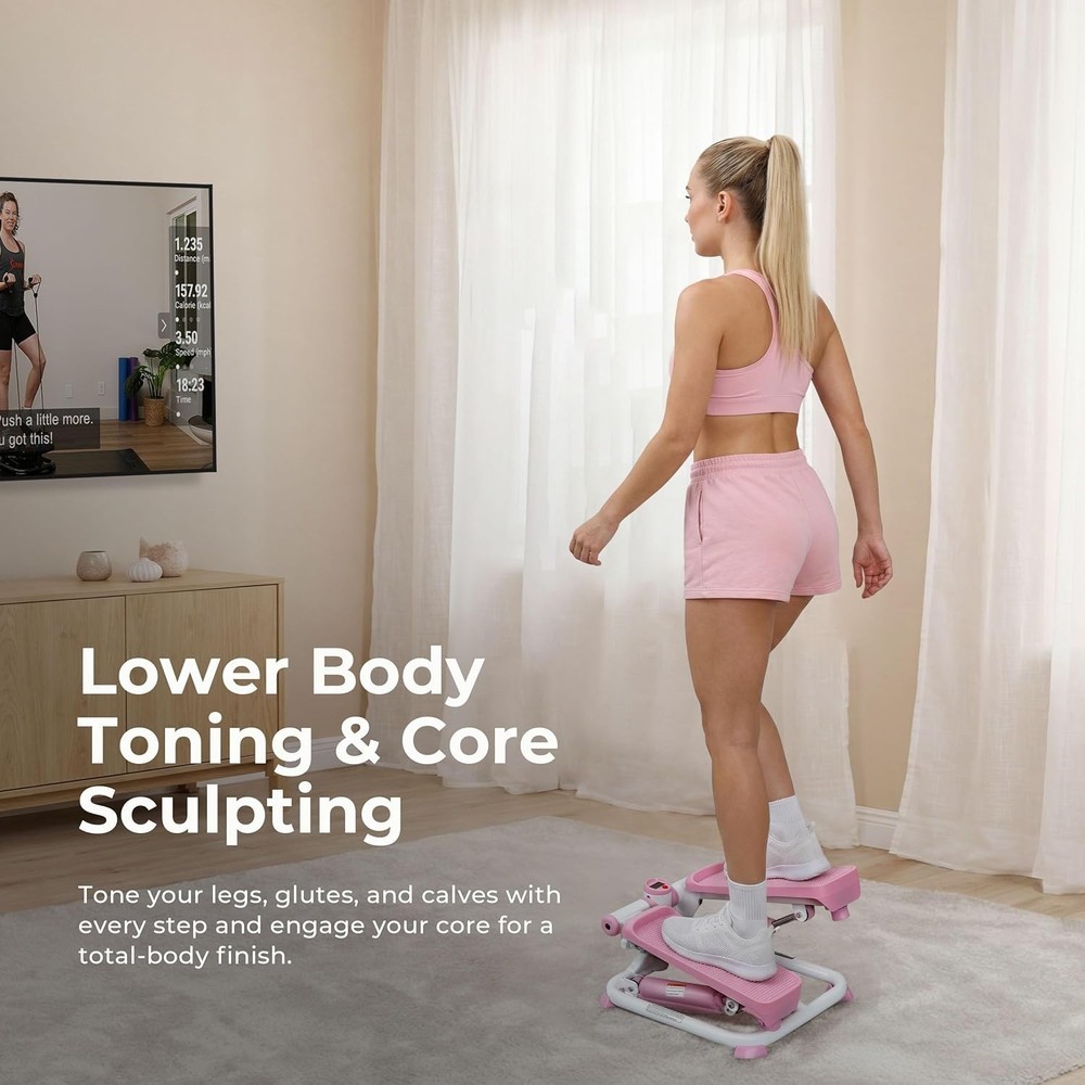 Mini Steppers for Exercise at Home, Stair Step Workout Machine, Full Body Car...