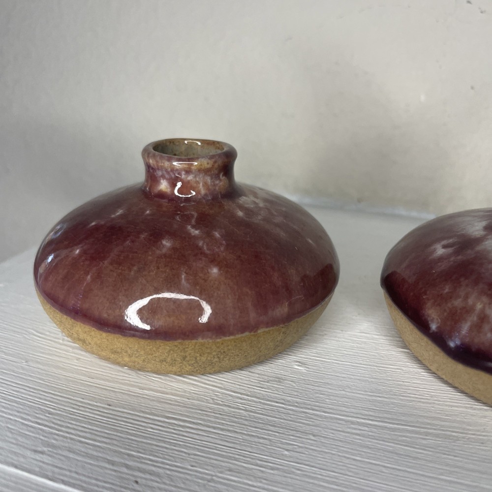 Mini Studio Drip Vases Brown Tan Set Of 2