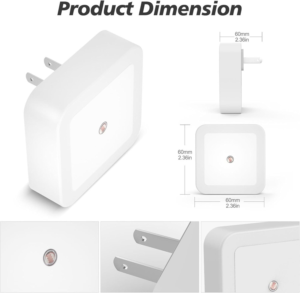 Night Light, Night Lights Plug into Wall 8-Pack, Nightlight Plug in Night Light,