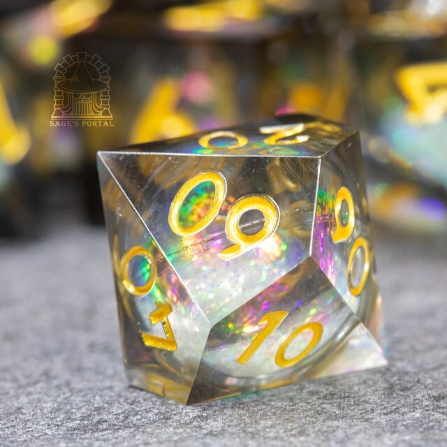 Sage's Spirits - Nether Spirits Liquid Core Sharp Edge Resin Dice Set
