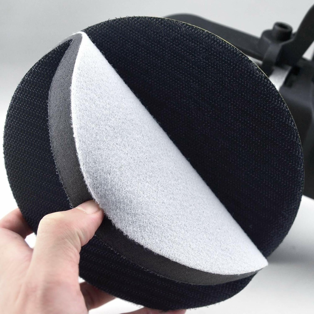 SATC 10PCS 6" Soft Sponge Interface Pad Hook&Loop No Hole Sanding Discs for Wood