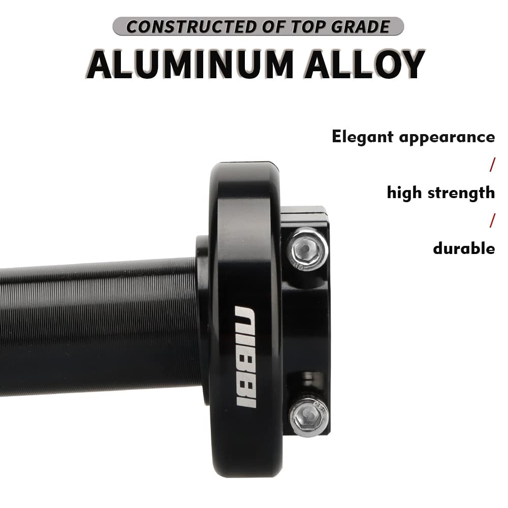 NIBBI Motorcycle Throttle Assembly,High Sensitivity Short Stroke Light Black