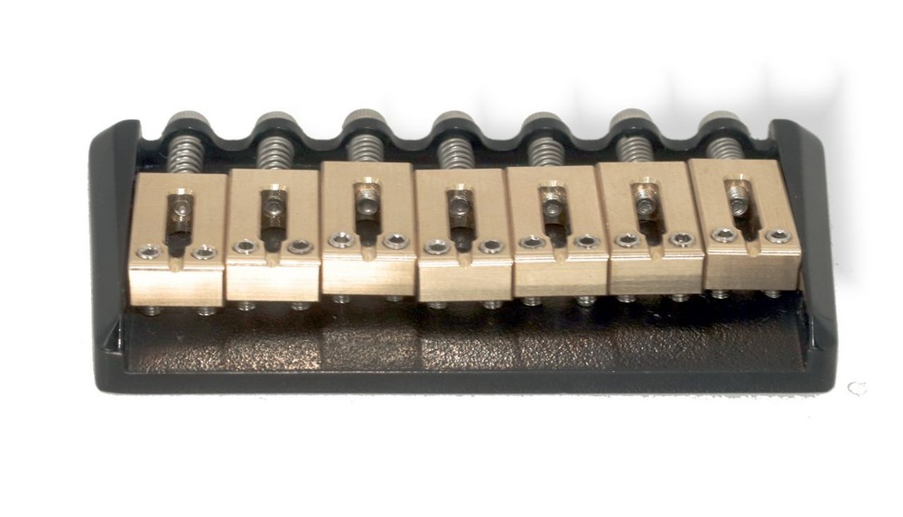 Bridge Hardtail 7 String Modern String thru body Black Brass Saddle 63mm 122742B