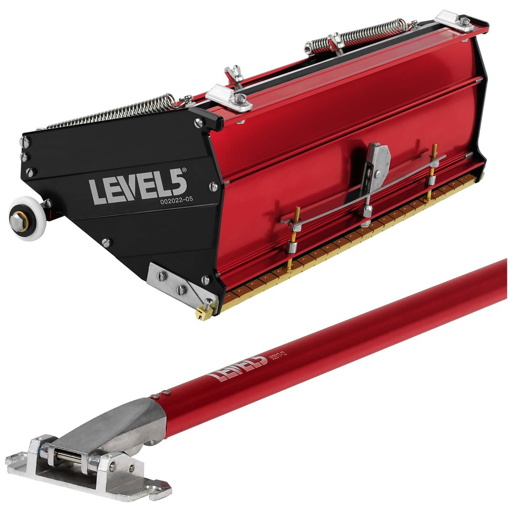 LEVEL5 Drywall Tools 12" MEGA Flat Box w/ 40" - 62" Extendable Handle | 4-577