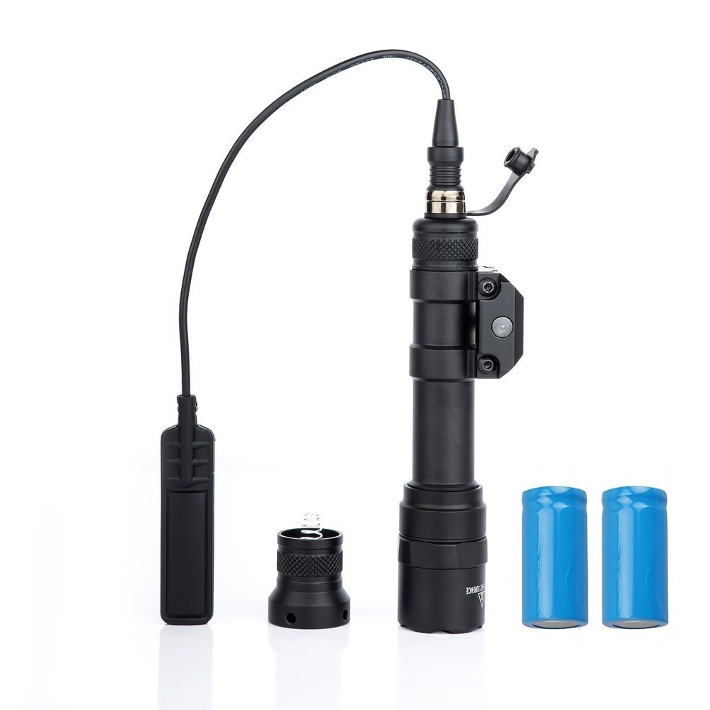 for M600B Weapon Light LED Flashlight with Remote Pressure Switch + Batteries