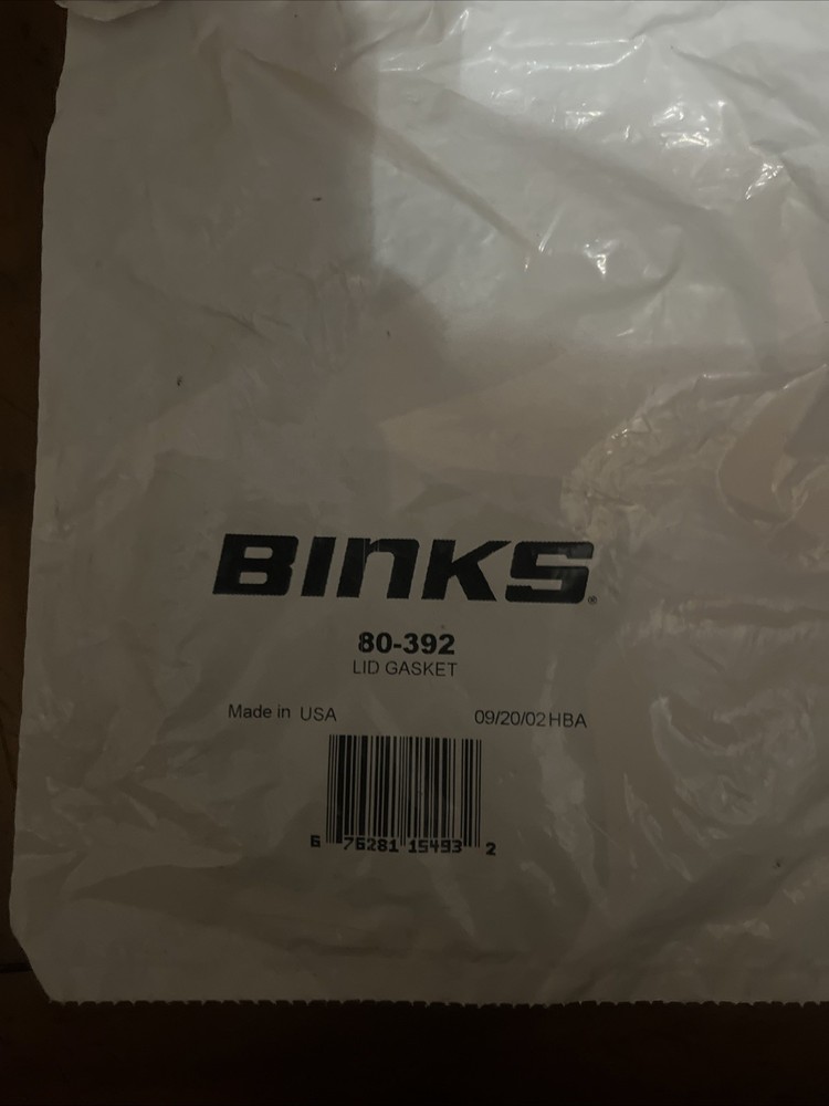 BINKS 80-392. Lid Gasket. SG2 plus
