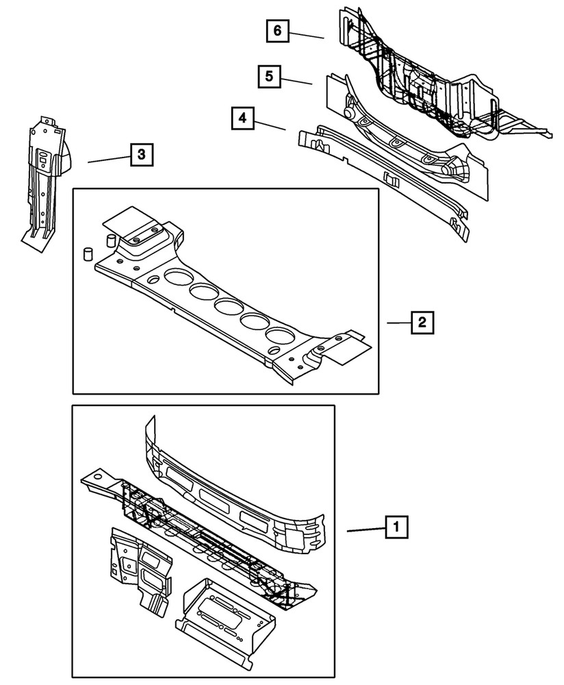 Genuine Mopar Deck Lower Panel Assembly 5019018AC